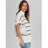 imageANRABESS Womens Oversized Short Batwing Sleeve Sweater Mock Neck Casual 2025 Summer Fall Knit Sleeveless Pullover Vest TopsWhite Black Stripe