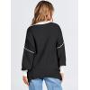 imageANRABESS Womens Oversized Sweaters Fall 2025 Fashion Crewneck Batwing Long Sleeve Side Slit Knit Pullover Sweater TopsBlack