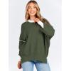 imageANRABESS Womens Oversized Sweaters Fall 2025 Fashion Crewneck Batwing Long Sleeve Side Slit Knit Pullover Sweater TopsGreen
