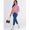 imageANRABESS Womens Oversized Sweaters Fall 2025 Fashion Crewneck Batwing Long Sleeve Side Slit Knit Pullover Sweater TopsPurple