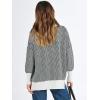 imageANRABESS Womens Oversized Sweaters Fall 2025 Fashion Crewneck Batwing Long Sleeve Side Slit Knit Pullover Sweater TopsWave Black