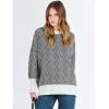 imageANRABESS Womens Oversized Sweaters Fall 2025 Fashion Crewneck Batwing Long Sleeve Side Slit Knit Pullover Sweater TopsWave Black