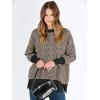 imageANRABESS Womens Oversized Sweaters Fall 2025 Fashion Crewneck Batwing Long Sleeve Side Slit Knit Pullover Sweater TopsWave Brown