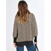 imageANRABESS Womens Oversized Sweaters Fall 2025 Fashion Crewneck Batwing Long Sleeve Side Slit Knit Pullover Sweater TopsWave Brown