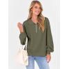 imageANRABESS Womens Oversized Sweatshirts Quarter Zip Long Sleeve Comfy Casual Pullover Tops 2025 Fall Trendy Y2K ClothesArmy Green