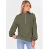 imageANRABESS Womens Oversized Sweatshirts Quarter Zip Long Sleeve Comfy Casual Pullover Tops 2025 Fall Trendy Y2K ClothesArmy Green