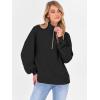 imageANRABESS Womens Oversized Sweatshirts Quarter Zip Long Sleeve Comfy Casual Pullover Tops 2025 Fall Trendy Y2K ClothesBlack
