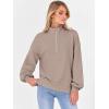 imageANRABESS Womens Oversized Sweatshirts Quarter Zip Long Sleeve Comfy Casual Pullover Tops 2025 Fall Trendy Y2K ClothesKhaki
