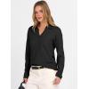 imageANRABESS Womens Polo V Neck Long Sleeve Sweaters Lightweight Dressy Casual Business Basic Knit Pullover Top 2025 Fall OutfitsBlack