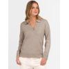 imageANRABESS Womens Polo V Neck Long Sleeve Sweaters Lightweight Dressy Casual Business Basic Knit Pullover Top 2025 Fall OutfitsTan