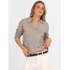 imageANRABESS Womens Polo V Neck Long Sleeve Sweaters Lightweight Dressy Casual Business Basic Knit Pullover Top 2025 Fall OutfitsTan