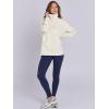 imageANRABESS Womens Quarter Zip Oversized Long Sleeve Ribbed Knit Tunic SweatshirtsBeige