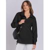 imageANRABESS Womens Quarter Zip Oversized Long Sleeve Ribbed Knit Tunic SweatshirtsBlack