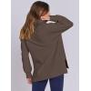 imageANRABESS Womens Quarter Zip Oversized Long Sleeve Ribbed Knit Tunic SweatshirtsCoffee