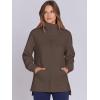 imageANRABESS Womens Quarter Zip Oversized Long Sleeve Ribbed Knit Tunic SweatshirtsCoffee