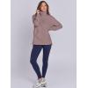 imageANRABESS Womens Quarter Zip Oversized Long Sleeve Ribbed Knit Tunic SweatshirtsCoffee Grey