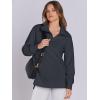 imageANRABESS Womens Quarter Zip Oversized Long Sleeve Ribbed Knit Tunic SweatshirtsDeep Grey