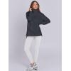 imageANRABESS Womens Quarter Zip Oversized Long Sleeve Ribbed Knit Tunic SweatshirtsDeep Grey