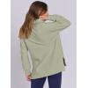 imageANRABESS Womens Quarter Zip Oversized Long Sleeve Ribbed Knit Tunic SweatshirtsLight Green