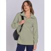 imageANRABESS Womens Quarter Zip Oversized Long Sleeve Ribbed Knit Tunic SweatshirtsLight Green