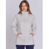 imageANRABESS Womens Quarter Zip Oversized Long Sleeve Ribbed Knit Tunic SweatshirtsLight Grey