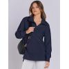 imageANRABESS Womens Quarter Zip Oversized Long Sleeve Ribbed Knit Tunic SweatshirtsNavy Blue