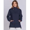 imageANRABESS Womens Quarter Zip Oversized Long Sleeve Ribbed Knit Tunic SweatshirtsNavy Blue