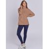 imageANRABESS Womens Quarter Zip Oversized Long Sleeve Ribbed Knit Tunic SweatshirtsNutmeg