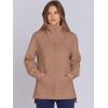 imageANRABESS Womens Quarter Zip Oversized Long Sleeve Ribbed Knit Tunic SweatshirtsNutmeg