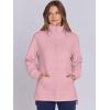 imageANRABESS Womens Quarter Zip Oversized Long Sleeve Ribbed Knit Tunic SweatshirtsPink