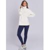 imageANRABESS Womens Quarter Zip Oversized Long Sleeve Ribbed Knit Tunic SweatshirtsWhite