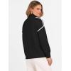 imageANRABESS Womens Quarter Zip Sweaters 2025 Fall Long Sleeve V Neck Collared Business Casual Tops Knit Pullover Sweater ShirtsBlack