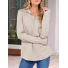 imageANRABESS Womens Quarter Zip Sweatshirts 2025 Fall Long Sleeve Comfy Relaxed Casual Lightweight Pullover Tops with ThumbholeAlmond