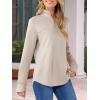 imageANRABESS Womens Quarter Zip Sweatshirts 2025 Fall Long Sleeve Comfy Relaxed Casual Lightweight Pullover Tops with ThumbholeAlmond