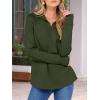 imageANRABESS Womens Quarter Zip Sweatshirts 2025 Fall Long Sleeve Comfy Relaxed Casual Lightweight Pullover Tops with ThumbholeArmy Green