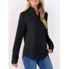 imageANRABESS Womens Quarter Zip Sweatshirts 2025 Fall Long Sleeve Comfy Relaxed Casual Lightweight Pullover Tops with ThumbholeBlack