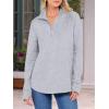 imageANRABESS Womens Quarter Zip Sweatshirts 2025 Fall Long Sleeve Comfy Relaxed Casual Lightweight Pullover Tops with ThumbholeLight Grey