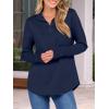 imageANRABESS Womens Quarter Zip Sweatshirts 2025 Fall Long Sleeve Comfy Relaxed Casual Lightweight Pullover Tops with ThumbholeNavy Blue