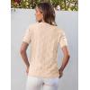 imageANRABESS Womens Short Sleeve Sweater Tops 2025 Spring Summer Business Casual Crewneck Trendy Knit Textured Lightweight ShirtsApricot