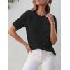 imageANRABESS Womens Short Sleeve Sweater Tops 2025 Spring Summer Business Casual Crewneck Trendy Knit Textured Lightweight ShirtsBlack