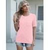 imageANRABESS Womens Short Sleeve Sweater Tops 2025 Spring Summer Business Casual Crewneck Trendy Knit Textured Lightweight ShirtsCoral Pink