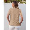 imageANRABESS Womens Short Sleeve Sweater Tops 2025 Spring Summer Business Casual Crewneck Trendy Knit Textured Lightweight ShirtsKhaki