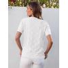 imageANRABESS Womens Short Sleeve Sweater Tops 2025 Spring Summer Business Casual Crewneck Trendy Knit Textured Lightweight ShirtsWhite
