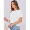 imageANRABESS Womens Short Sleeve Sweaters Summer Knit Tops Crewneck Casual Business Dressy Blouses 2025 Spring Outfits White Large