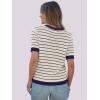 imageANRABESS Womens Short Sleeve Sweaters Summer Knit Tops Crewneck Casual Business Dressy Blouses 2025 Spring Outfits White Navy XLarge