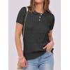 imageANRABESS Womens Short Sleeve Sweaters Tops Polo V Neck Button Cable Knit Pullover Business Shirts 2025 Summer Casual OutfitsBlack