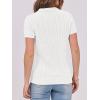 imageANRABESS Womens Short Sleeve Sweaters Tops Polo V Neck Button Cable Knit Pullover Business Shirts 2025 Summer Casual OutfitsWhite