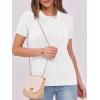 imageANRABESS Womens Short Sleeve Sweaters Tops Polo V Neck Button Cable Knit Pullover Business Shirts 2025 Summer Casual OutfitsWhite
