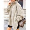 imageANRABESS Womens Sweatshirt Sherpa Fuzzy Fleece Zip Up Hoodies Cozy Pullover Soft Sweaters Tops 2025 Fall Trendy ClothesApricot