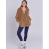 imageANRABESS Womens Sweatshirt Sherpa Fuzzy Fleece Zip Up Hoodies Cozy Pullover Soft Sweaters Tops 2025 Fall Trendy ClothesBrown